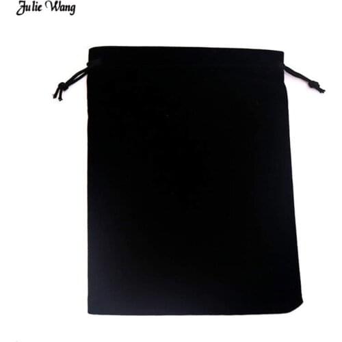 10pcs Jewelry Packaging Velvet Bags Pouches Drawstring Bags Red Black Wedding Party Decor Storage Gift Organizer Bags 15*20cm