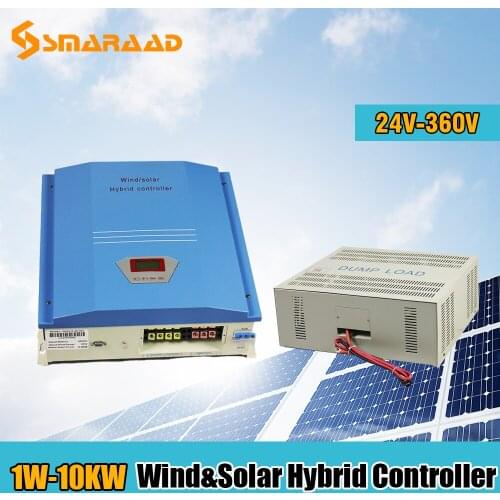 1000w 2000w 5kw 10KW 24V 48V DC Hybrid Wind And Solar PWM Controller Regulator For Wind Turbine Generators Dump Load Seperated