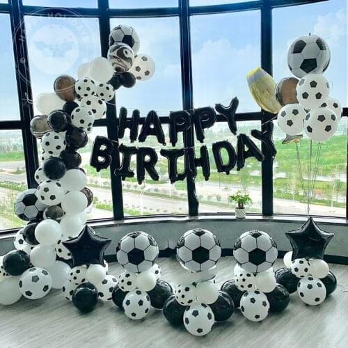 18inch Sports Balloon Football Theme Adult Party Balloon Festival Decoration Birthday Party Black Letter Balloon Decoration Toys