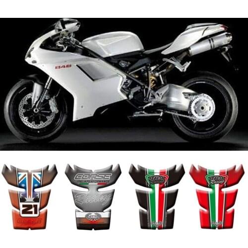 Motorcycle 3D Fuel Tank Pad Protective Stickers Decals For Ducati 848 1098 1198 Tank Pad Protective Stickers