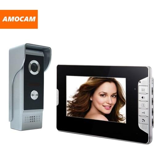 7 inch monitor video door phone intercom system aluminum alloy night vision camera video doorbell visual intercom for villa