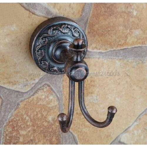 Antique Copper Wall Mount Towel Coat Robe Hooks Holder Hat Clothes Hanger Bathroom Accessories Kba154