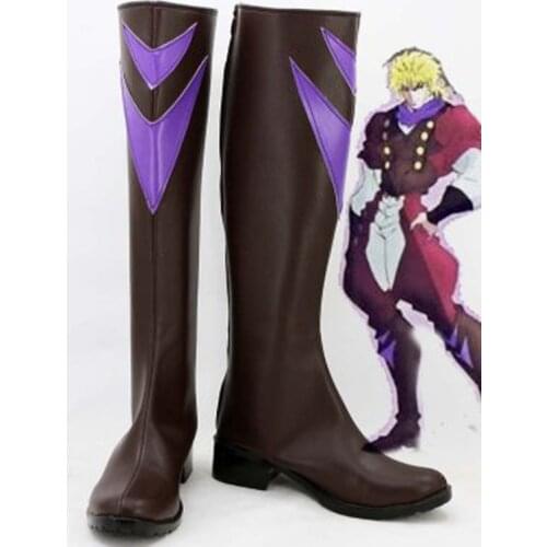 JOJO Dio Brando Cosplay Boots Shoes Men Cosplay Costume Party Shoes Custom Made Boots