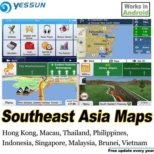 8GB SD Card GPS Navigation Maps Android for Southeast Asia Thailand Philippines Indonesia Singapore Malaysia Vietnam