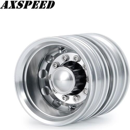 AXSPEED Aluminum Alloy Rear Wheel Rims Wheel Hubs 10 Spokes for 1:14 Tamiya RC Truck Trailer Tractor Climbing Cargo Car Parts