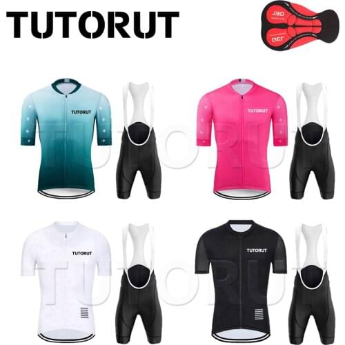TUTORUT Cycling Sets For Men Summer Short-sleeved Cycling Jersey Road Bike Jersey Quick-drying Breathable Mountain Bicycle Shirt