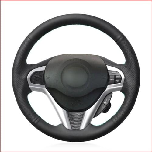 MEWANT Genuine Leather Car Steering Wheel Cover for Honda CR-Z CRZ 2011 2012 2013 2014 2015 2016
