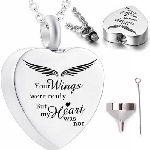 Memorial Necklace Jewelry I Used to Be His Angel Now Hes Mine NecklaceDaddy in Memory of Loved One Dad Angel Wing Charm