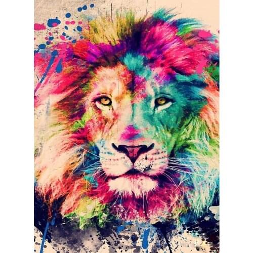 Full Drill Diamond Painting "Animal Lion" DIY Picture Of Rhinestone 5D Diamond Embroidery Cross Stitch Decor