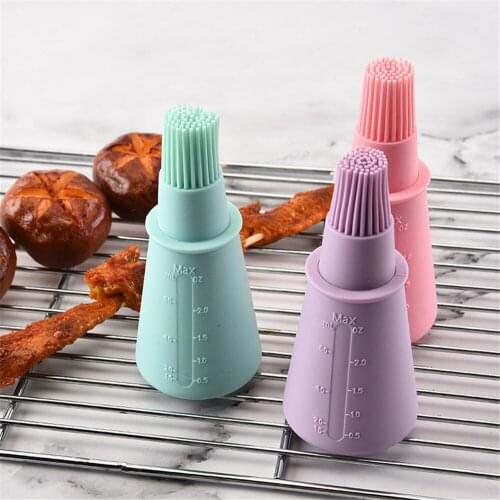 Portable Barbecue Tools Silicone Temperature Resistant BBQ Basting Brushes Oil Bottle Brush Kitchen Gadgets Baking Accessories