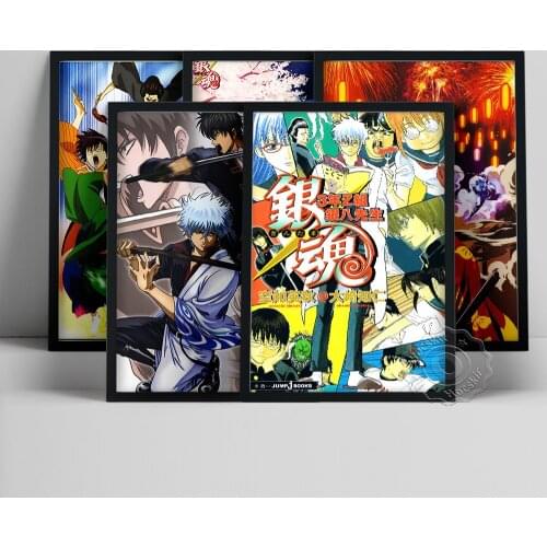 Gintama Comic Poster, Japanese Manga Role Art Prints, Japan Anime Figure Wall Art, Kids Room Wall Stickers, Fans Collect Gift