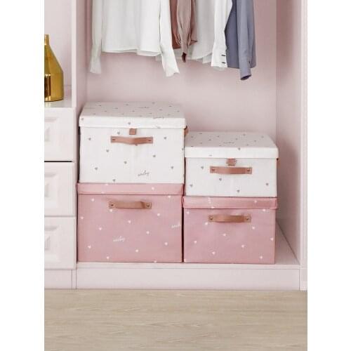 Foldable Storage Box Organizer Clothes Storage Box With Lids Household Wardrobe Cases Container For Books Toys And Quilt Blanket