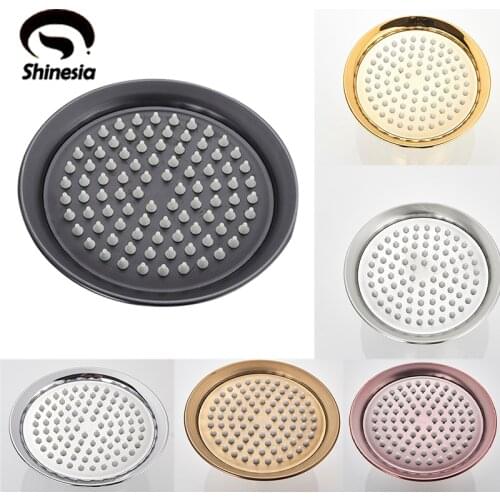 Shinesia Rainfall Shower Head Replacement 8 Inch for Bath Shower Faucet Set Bathroom Accessories 6 Colors