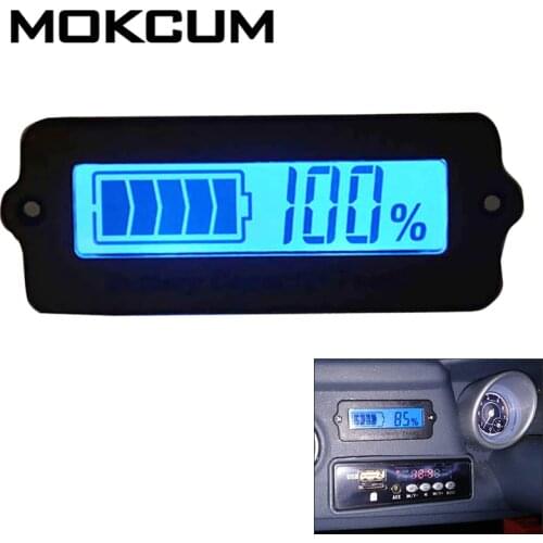12V LY6W Battery Tester Lead Acid Lithium Battery Capacity Tester Blue LCD Voltmeter Meter Battery Capacity Indicator Tester