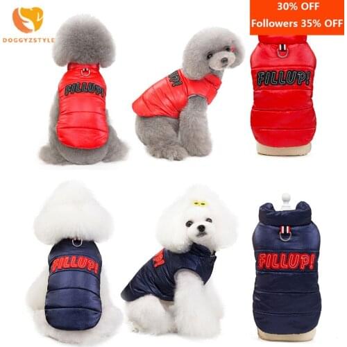 Winter Warm Pet Dog Vest Padded Cotton Clothes For Dachshund Dog Red Blue Handsome Pet Clothing For Cat Chihuahua Bulldog S-XXL