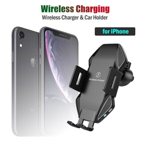 10W Fast Qi Car Wireless Charger for iPhone 11 Pro SE2 X XR XS Max 8 Plus Case Wireless Charging Stand Car-Charger Phone Holder