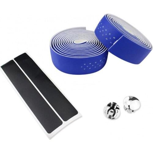 2Pcs Bike Handlebar Tapes Faux Leather Perforated Handle Straps Riding Supplies велосипедные аксусуары handlebar