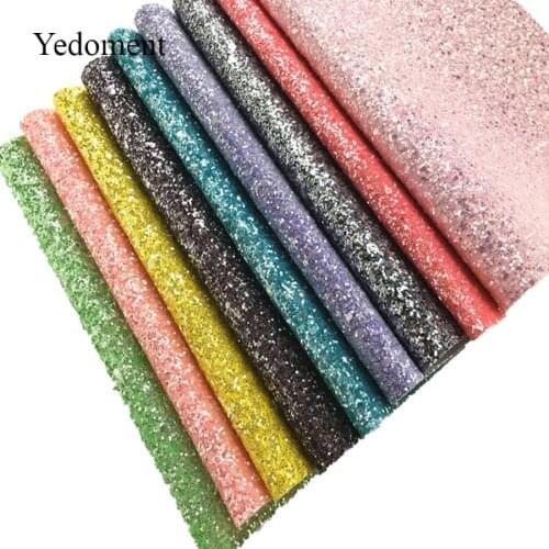 21CM*29CM Glitter Synthetic Leather Fabric For Hair Bows Bags Shoes, DIY Accessories Craft Supplies