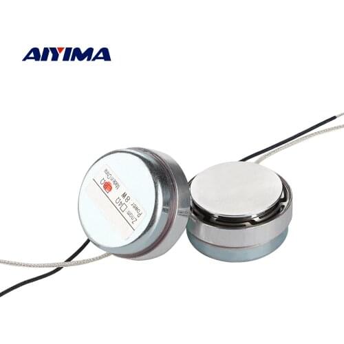AIYIMA 2Pcs 30MM Vibration Resonance Speaker 8 Ohm 8W Mini Full Range Speakers DIY Home Theater Sound System Driver