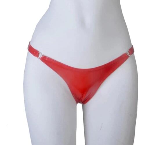 3 Sizes M L XL Plus Size Glossy Latex Panties For Women PVC Leather Sex Thongs Mini Tanags Erotic Lingerie Sexy T-back Briefs