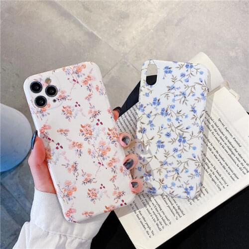 Fashion Flower Phone Coque Case For Apple iPhone 11 Pro Xs Max 7 8 Plus SE 2020 X XR 12 Mini Soft TPU Floral Back Cover