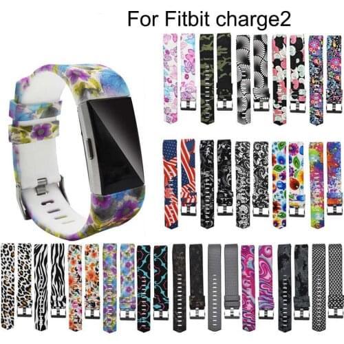 Colorful Watchband wristband For Fitbit Charge 2 band silicone Fashion Sports Bracelet Strap Band