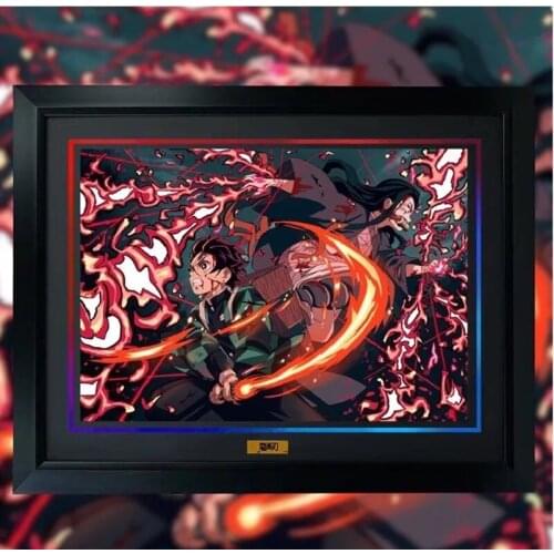 Demon Slayer Blade Kitchen Gate Tanjiro Nidouzi Brother And Sister No Kizuna New 3D Decorative Painting