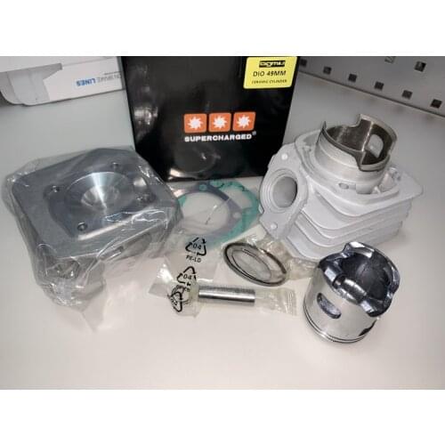 DIO50 Cylinder Head Cover Piston Ring Pin Gasket Full Set 80cc Bore Size 49mm AF18 AF28 BGM Ceramics cylinder