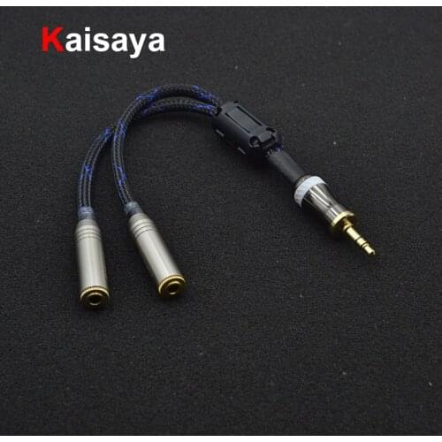 Hifi 3.5mm Audio Cable Male One in two Outputs 3.5mm Female Cable T0600
