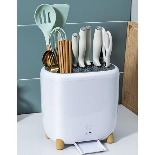 Intelligent disinfection bitumen drying kitchen utensils chopsticks cage storage one household knife rest J05