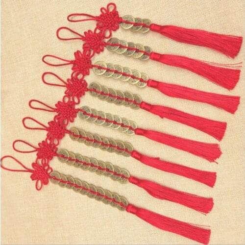 Chinese Old Copper Coins Feng Shui Mascot Ancient non-currency coins Home Decorative Coin Car Hanger Fortune Wealth Health Gift