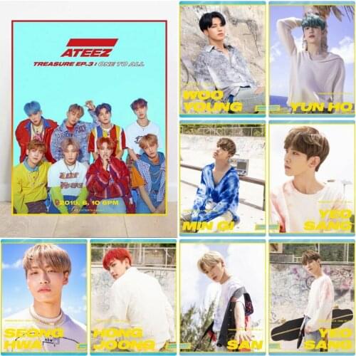 Korean Boy Group Ateez Diamond Painting 5D Full Square/Round Kpop Posters Cross Stitch Diamond Embroidery Rhinestone Home Decor