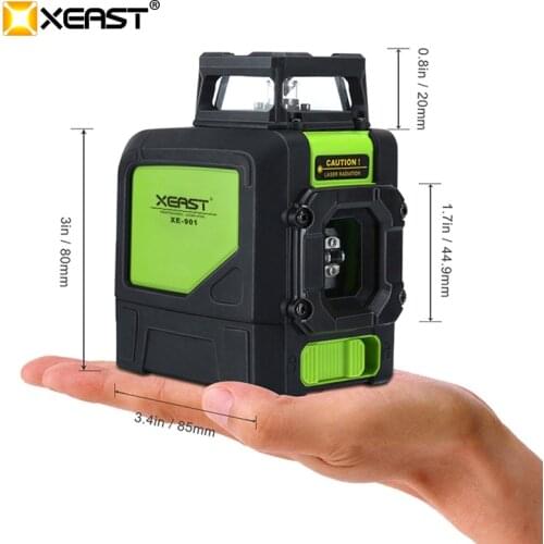 Hot XEAST XE-901 Red 3D Laser Level Meter 5 Lines 360 Degrees Self Leveling Mini Portable Instrument Red Laser Beam