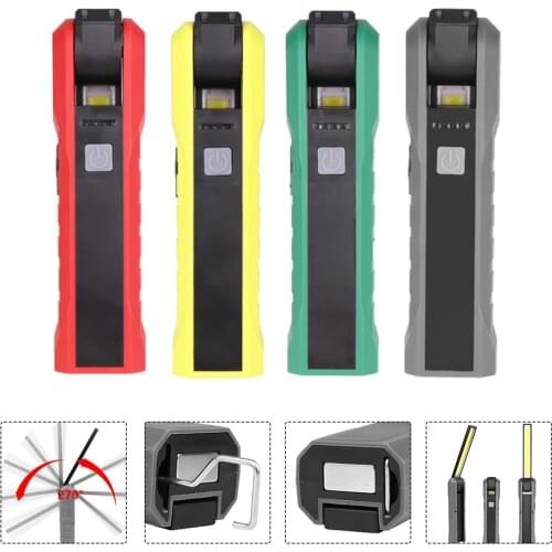 Magnetic COB Lantern Portable spotlight Rotated Foldable Portable COB LED Flashlight Torch USB Rechargeable LED Work Light