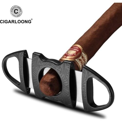 Cigar Scissors Krupp Metal Stainless Steel Thicker Double-edge Cigar Cutter with Gift Packing CC-J10
