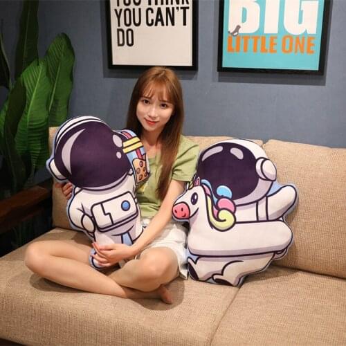 35/60cm Kawaii Cartoon Astronaut Milk Tea Rocket Donut Plush INS Toys Stuffed Animals Pillow Doll For Girls Kids Birthday Gifts