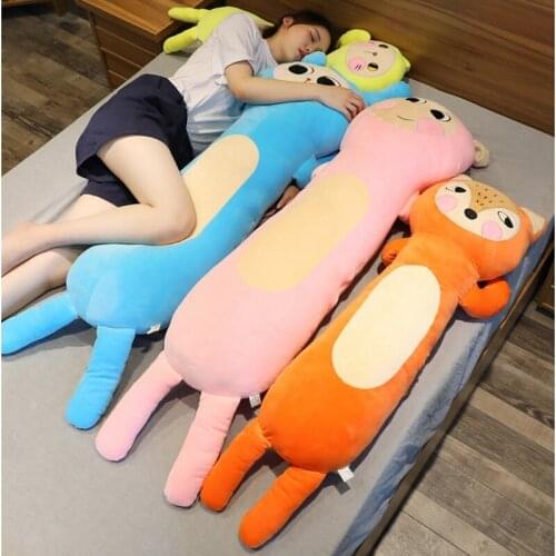 Lovely Big Size Cat&Rabbit Plush Toy Soft Cartoon Animal Pig&Fox Stuffed Doll Kid Baby Bed Pillow Cushion Kid Boy Birthday Gift