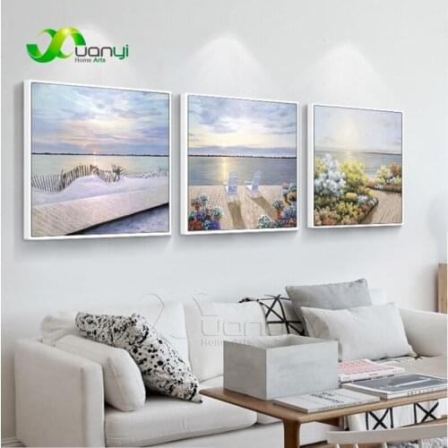 3 Panel Landscape Poster Canvas Painting Wall Picture For Living Room Leaf Plant Landscape Painting Cuadros Decoration Unframed