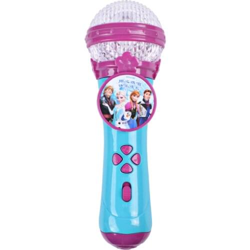 Genuine Disney Frozen Cute Microphone for Children Musical Instruments light music Microphone Education toy kids original toy