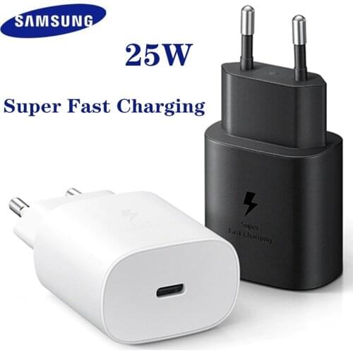 Samsung note10 Phone Charger 25W Type-c EU Super Fast Charging power adapter for Galaxy note 10 Plus 5G a90 A80 A70 A60 S10 S9