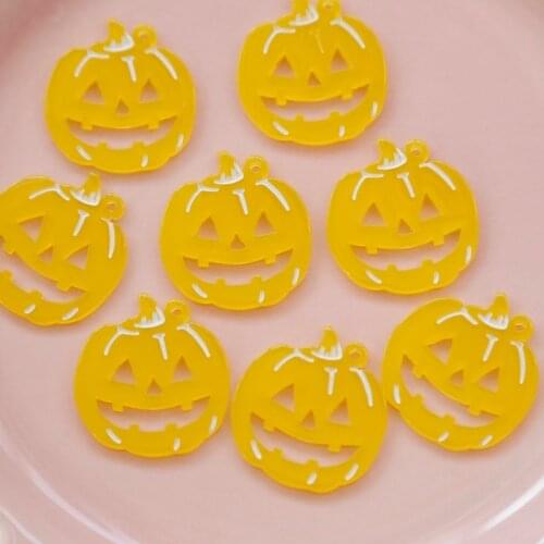 Pippis pumpkin face pendant diy earrings resin accessories homemade jewelry cute material