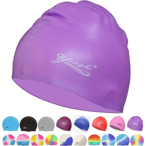 Swimming Cap for Kids Boys Girls Swim Pool Hat Waterproof Silicone Gel Ear Long Hair Protec Hats Cover Adults Elastic Sport Caps