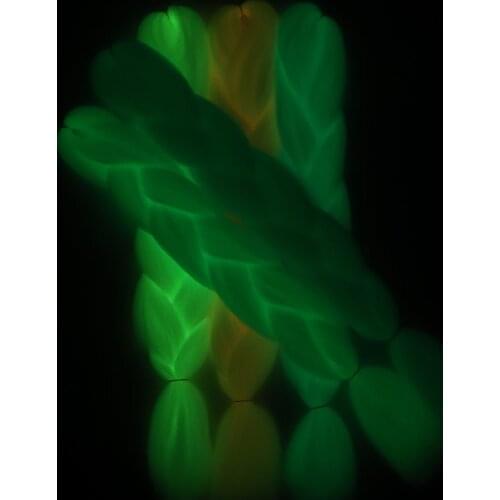 Glowing Jumbo Braiding Hair Synthetic Luminous Long Strands Braids Hair Extensions