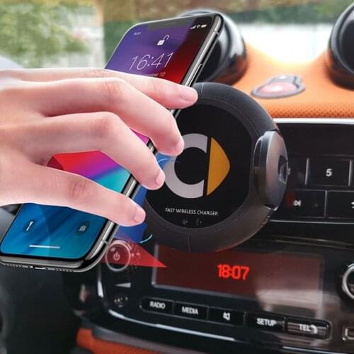 Car Styling Wireless Charger Navigation Mobile Phone Bracket Holder For Smart 451 453 fortwo forfour Accessories