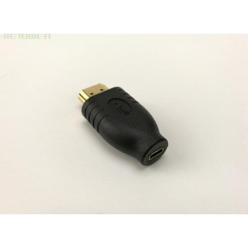 Universal Standard HDMI Male Type A To Micro HDMI Type D Female Socket Adapter Converter Travel Black 50PCS/LOT