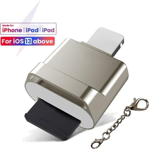 TF Card Reader Plug&Play ForLightning to MicroSD Adapter No Need Driver For iPhone 6 6Plus 7 7Plus 8 X XR XS Max 11 Usb/Otg/Ios