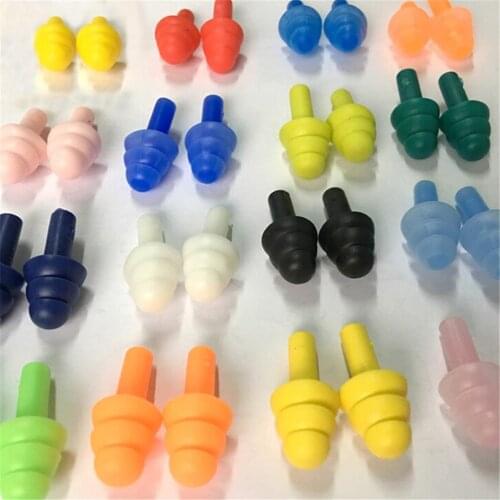 10 pairs Waterproof Swimming Silicone Swim Earplugs Diving Soft Anti Noise Snoring Sleeping Plugs For Travel Noise Reduction