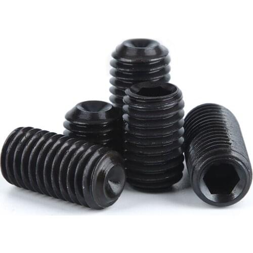 10pcs M6 12.9 level alloy steel Allen concave end grup screw hex socket headless set stop payment bolt DIN916 4mm-50mm long