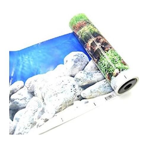 9075 15 Meters/Roll Double Sided Aquarium Decoration Aqua Garden Landscape Poster Fish Tank Background Picture Wall Decor Glossy