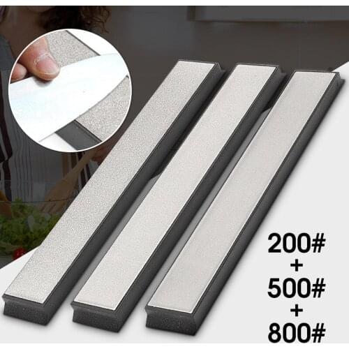3pcs/Set 200/500/800 Grit Diamond Knife Sharpener Sharpening Stone Professional Sharpening Knife Stone Kitchen Tools